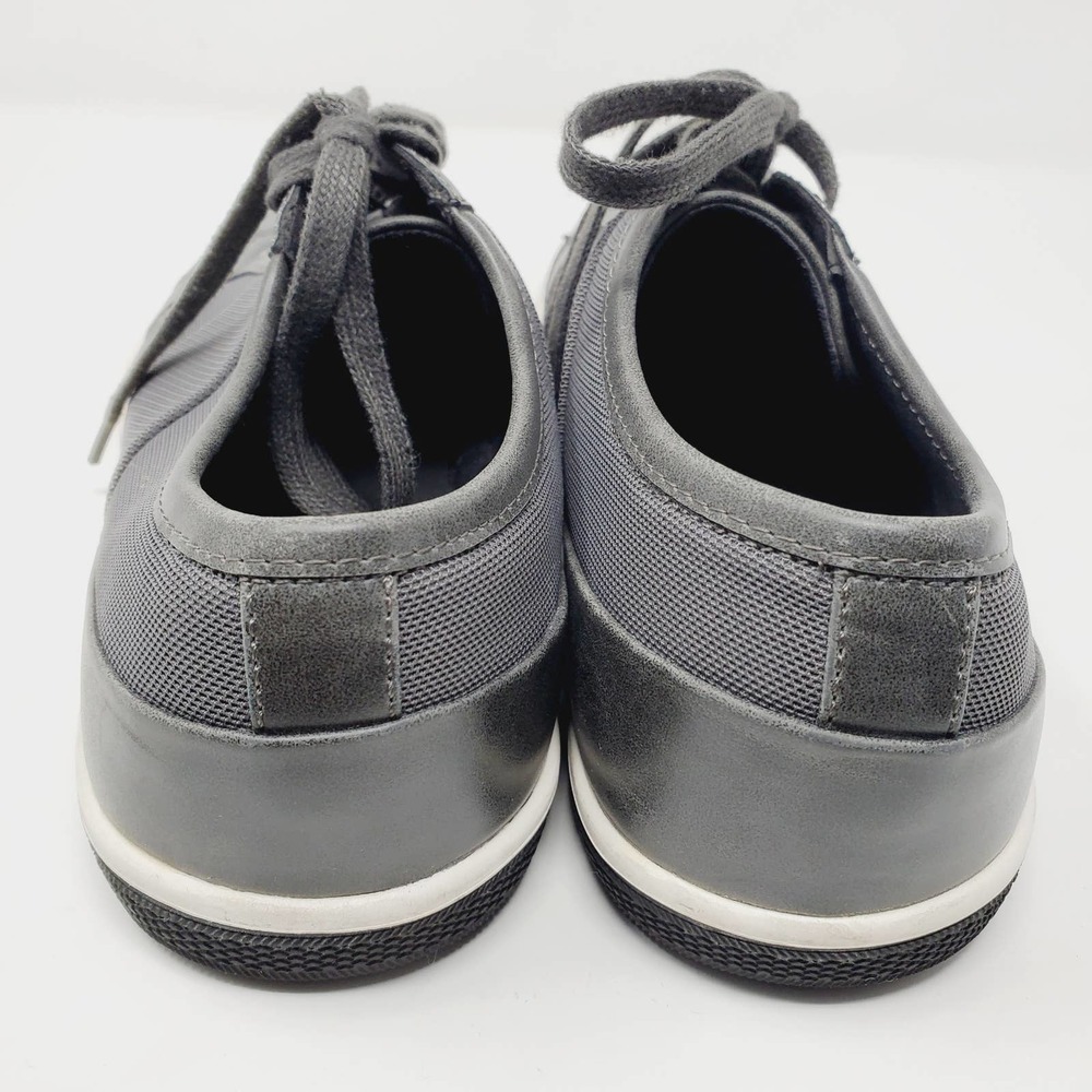 Zanzara Rory Sneaker Black & Gray Panel Casual Faux Leather Shoes Sz 9.5 - Picture 6 of 9